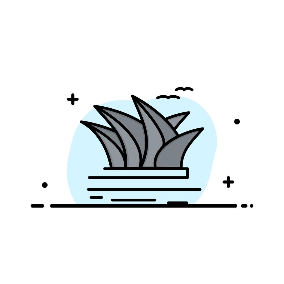 ville définit culture port opéra sydney entreprise logo modèle plat couleur vecteur