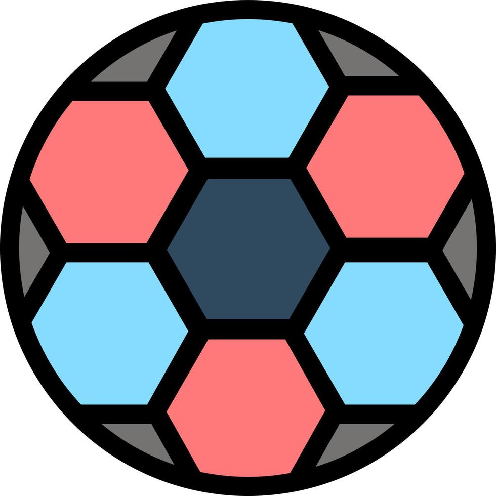 balle football football sport plat couleur icône vecteur icône modèle de bannière