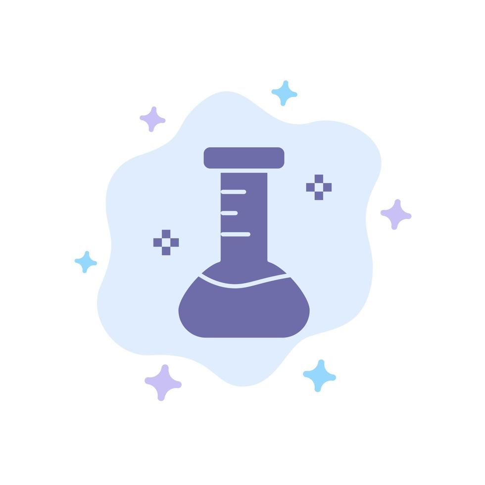 icône bleue de laboratoire de flacon chimique sur fond de nuage abstrait vecteur
