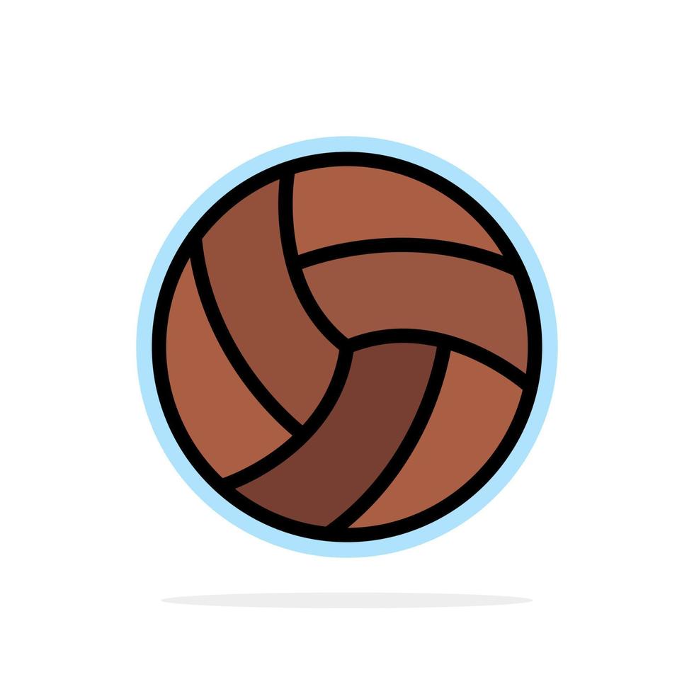 balle volley-ball volley-ball sport abstrait cercle fond plat couleur icône vecteur
