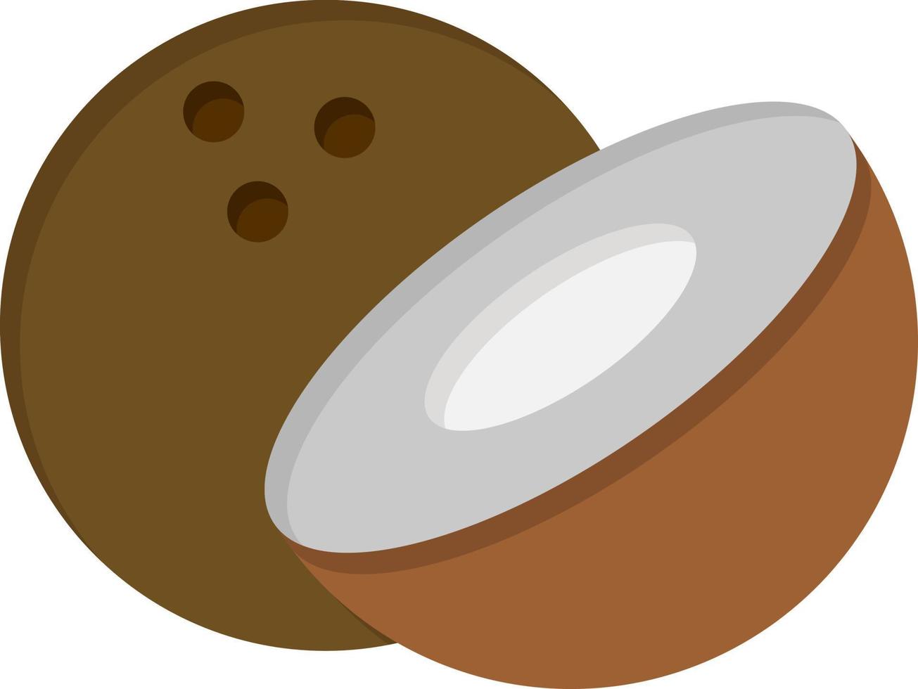 modèle de bannière d'icône vectorielle d'icône de couleur plate de nourriture de noix de coco vecteur