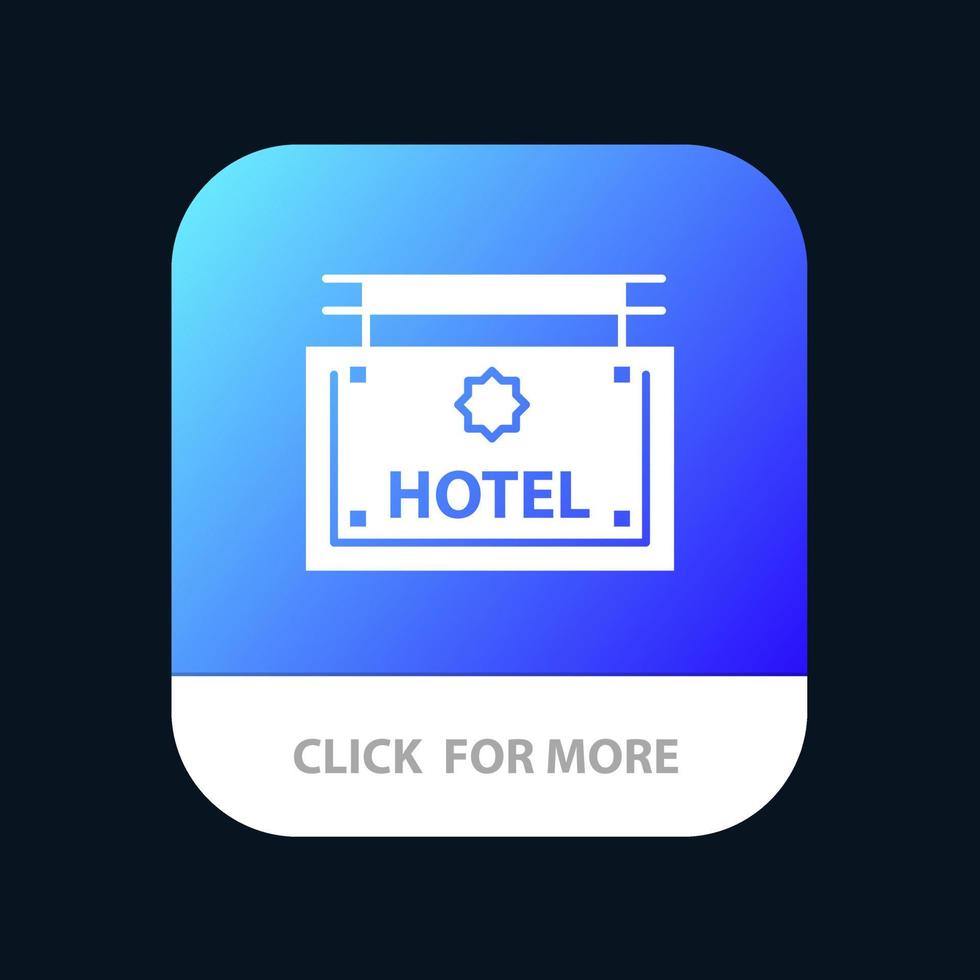 direction de l'enseigne de l'hôtel conception d'icône d'application mobile vecteur