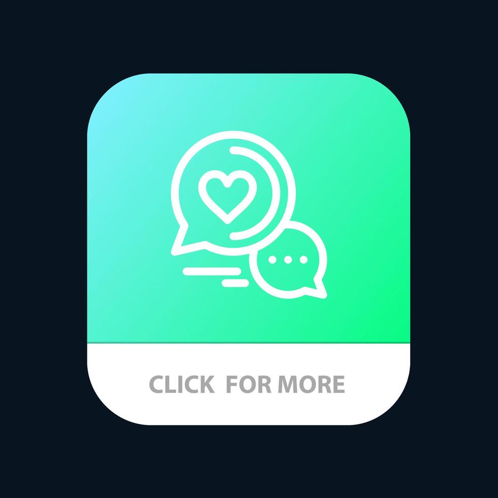 chat bulle message sms chat romantique couple chat bouton d'application mobile android et ios version en ligne vecteur