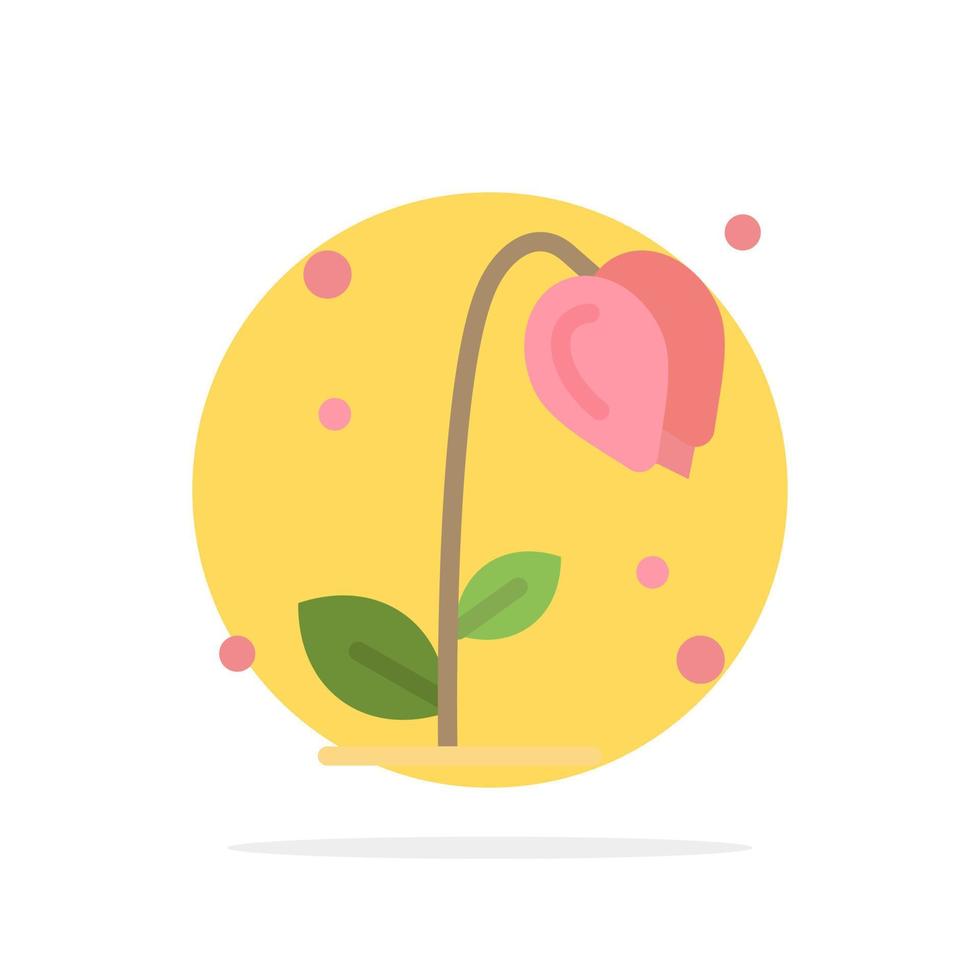 tournesol floral nature printemps abstrait cercle fond plat couleur icône vecteur