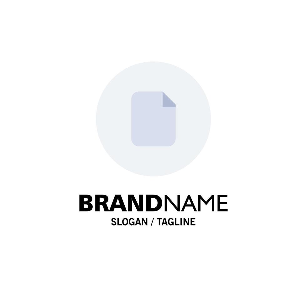 fichier de document modèle de logo d'entreprise de l'interface utilisateur de base couleur plate vecteur