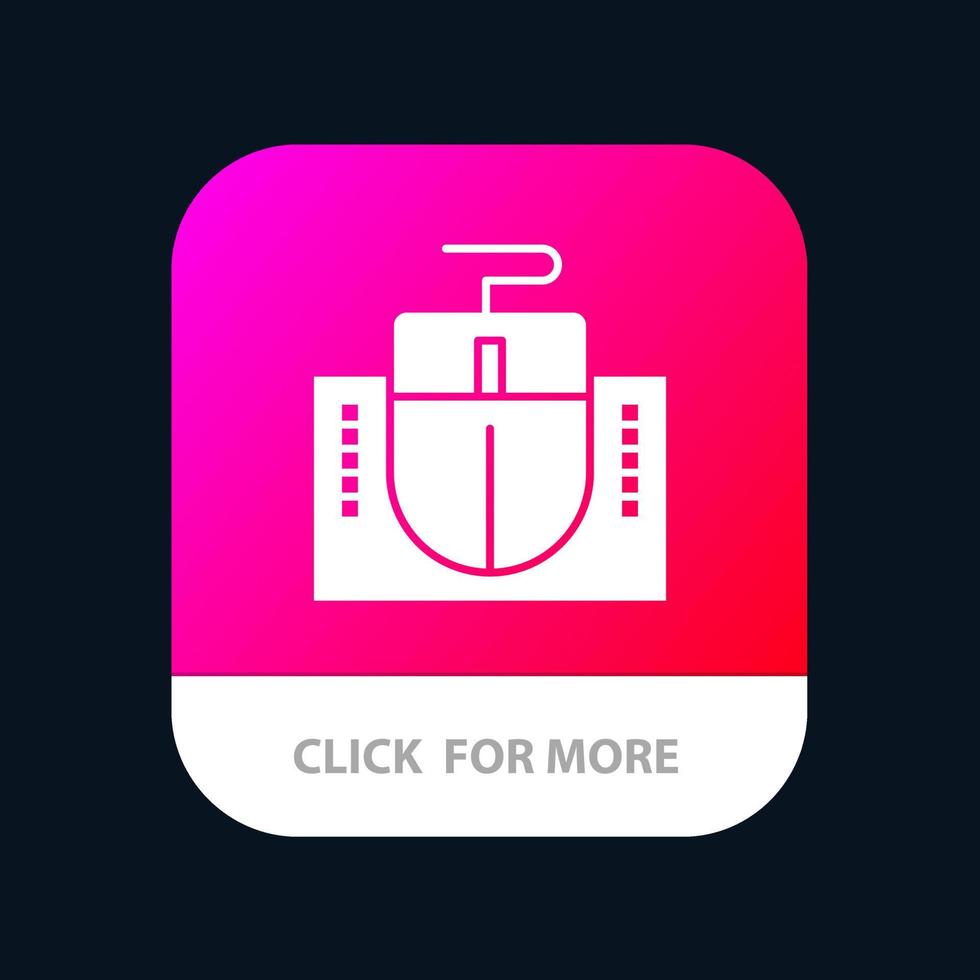 conception d'icône d'application mobile d'éducation de matériel informatique de souris vecteur