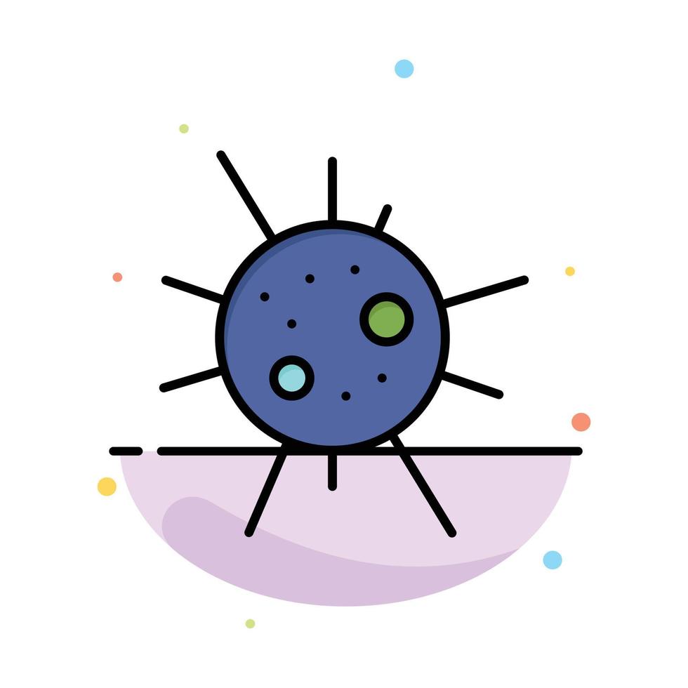 modèle d'icône de couleur plate abstraite du virus de la maladie des bactéries vecteur