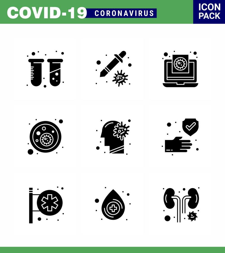 covid19 corona virus prévention de la contamination bleu icône 25 pack tel que le virus du coronavirus covid froid bactérie virus coronavirus viral 2019nov éléments de conception de vecteur de maladie