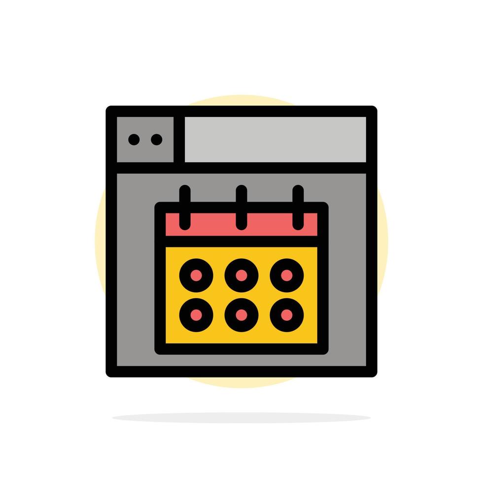 web design calendrier date abstrait cercle fond plat couleur icône vecteur