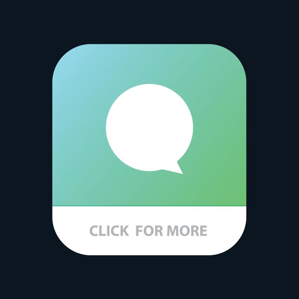 interface de chat instagram bouton d'application mobile version de glyphe android et ios vecteur