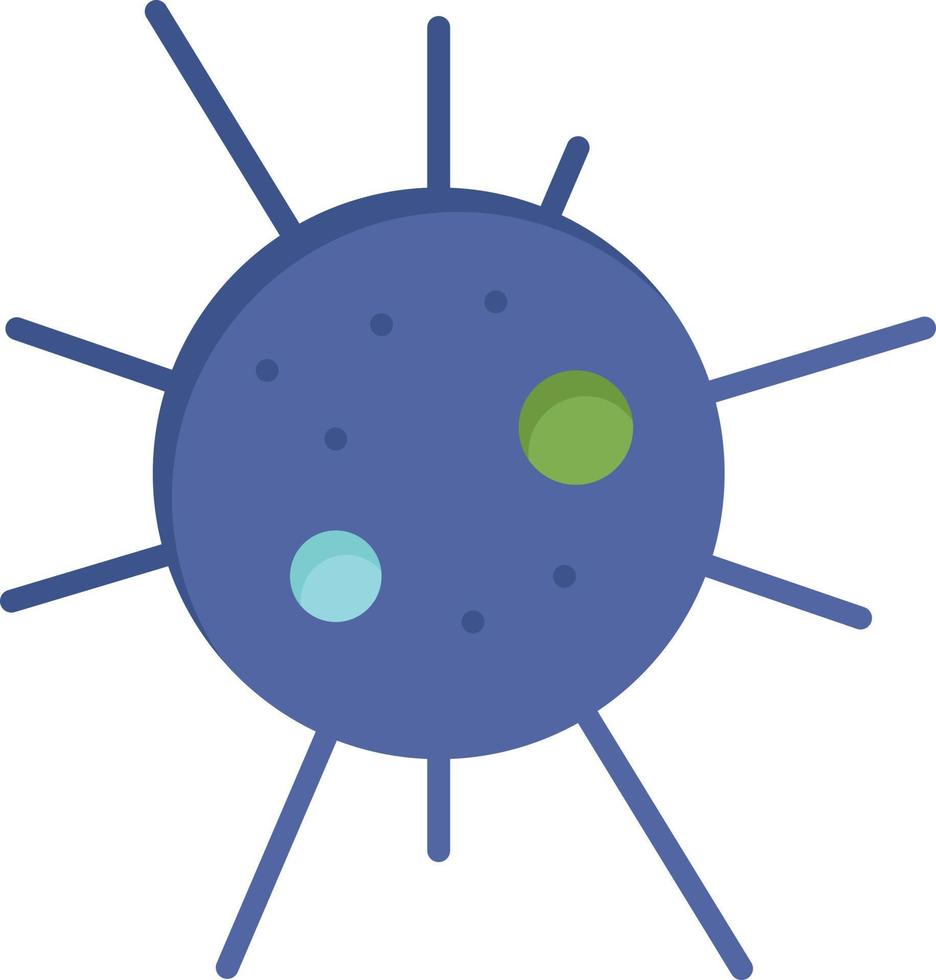 modèle de bannière d'icône de vecteur d'icône de couleur plate de virus de maladie bactérienne