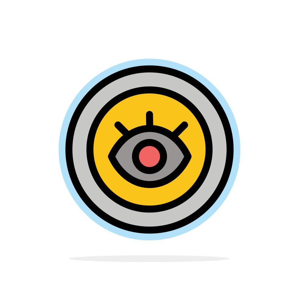 icône de couleur plate de fond de cercle abstrait technique de support de service oculaire vecteur