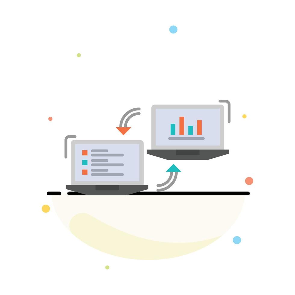 échange d'informations sur les données de connexion des compléteurs d'entreprise modèle d'icône de couleur plate abstraite vecteur