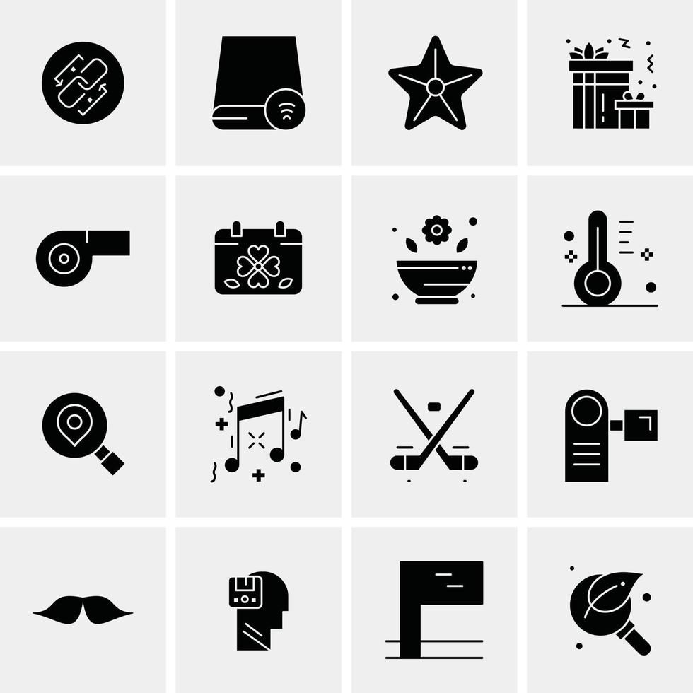 16 icônes universelles d'affaires vector illustration d'icône créative à utiliser dans un projet lié au web et au mobile