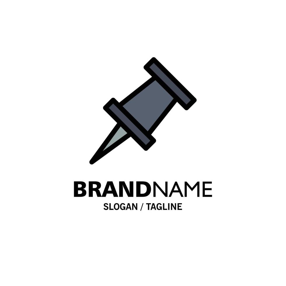 modèle de logo d'entreprise de broche de marqueur couleur plate vecteur