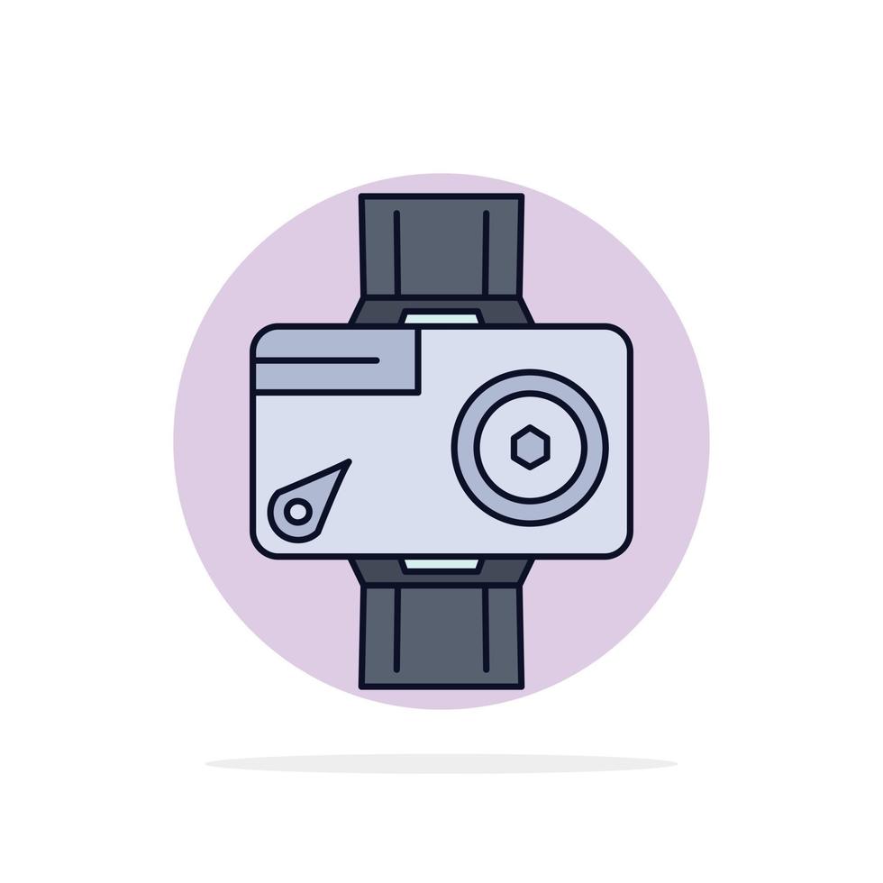 caméra action numérique vidéo photo plat couleur icône vecteur