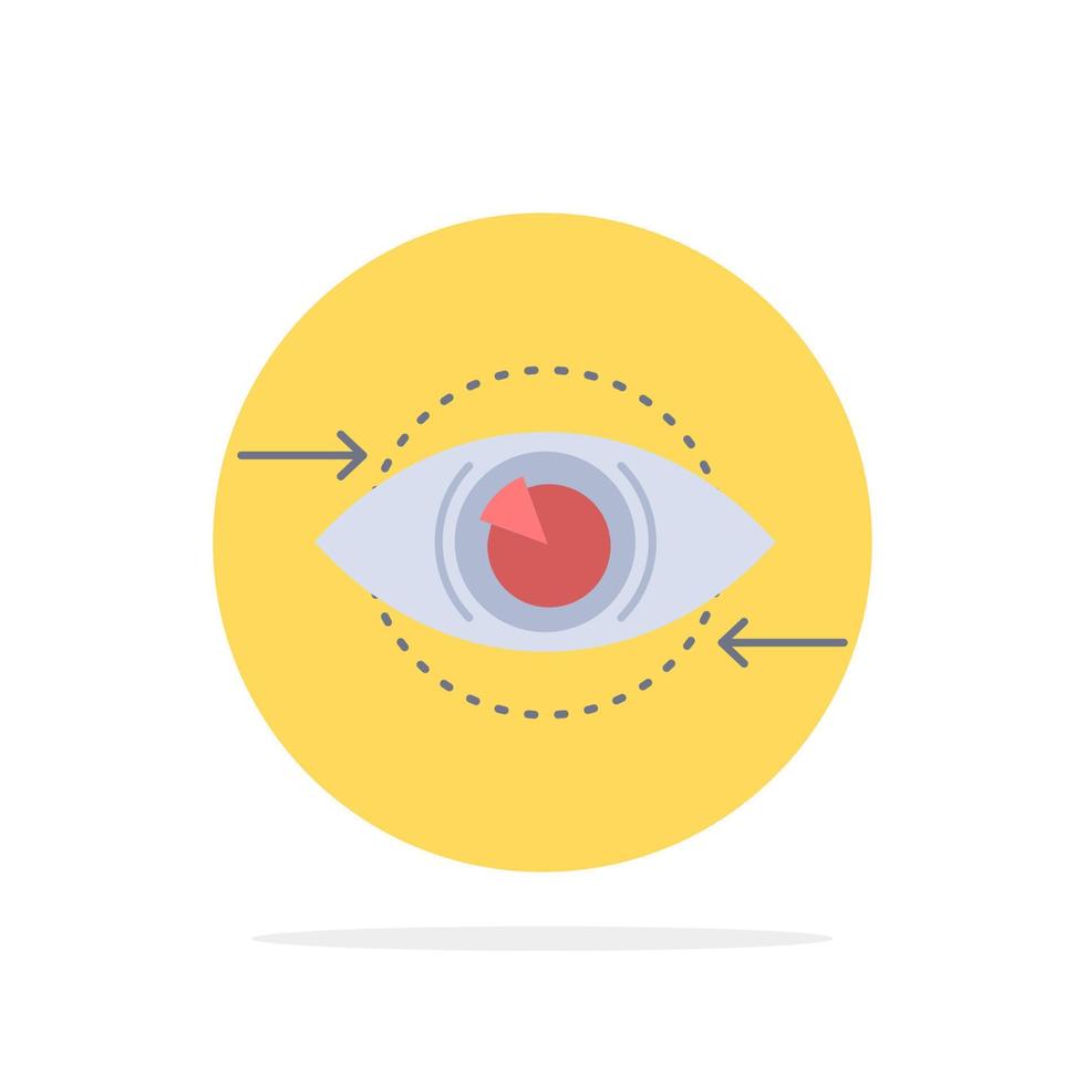 business eye marketing vision plan plat couleur icône vecteur