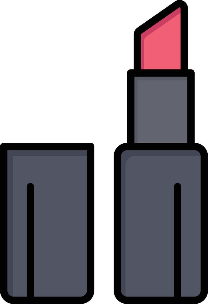rouge à lèvres maquillage plat couleur icône vecteur icône modèle de bannière
