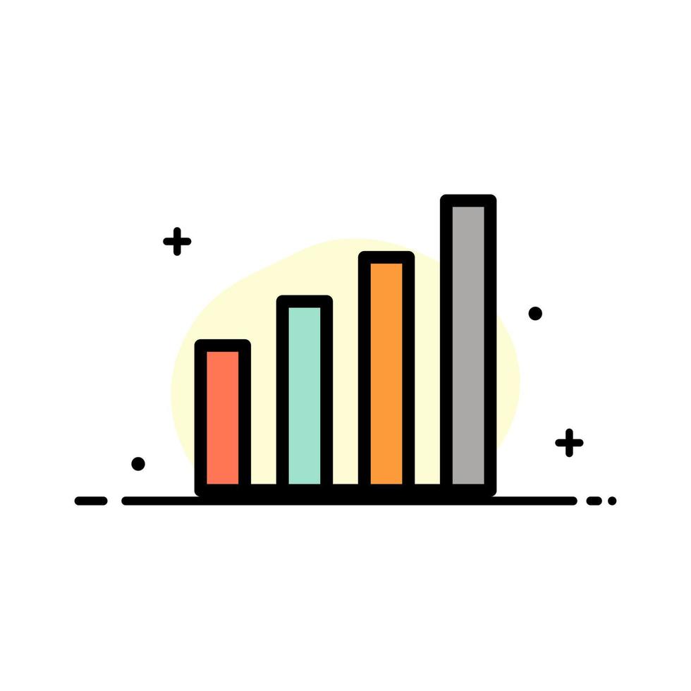 interface analytique signal utilisateur entreprise ligne plate remplie icône vecteur modèle de bannière