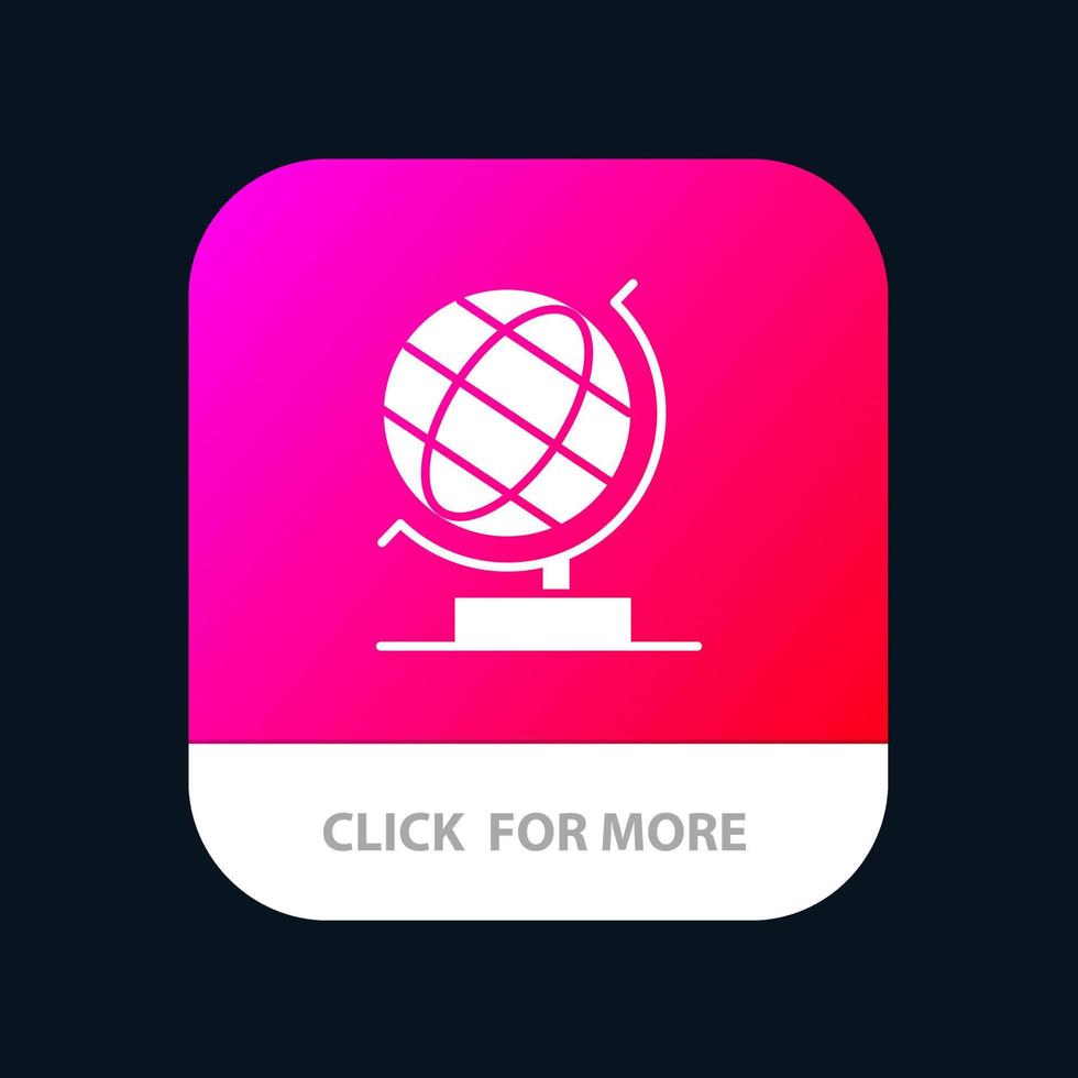 conception d'icône d'application mobile web monde bureau globe vecteur