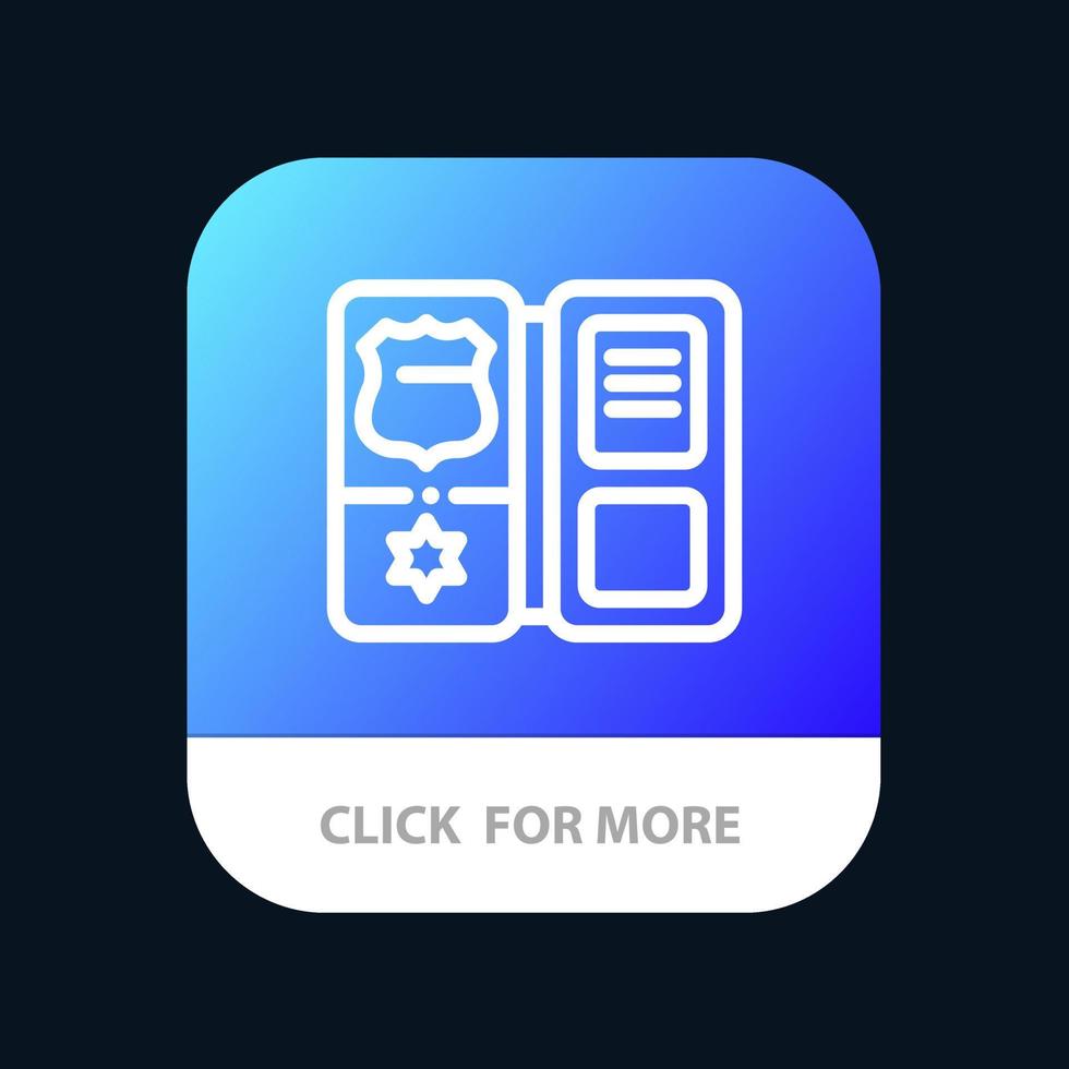 bouclier de livre bouton d'application mobile star américaine version ligne android et ios vecteur
