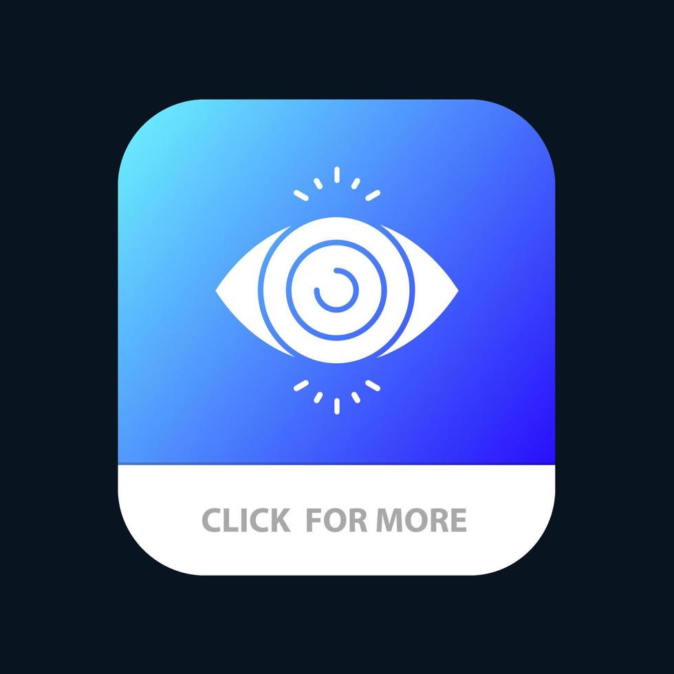 test oculaire recherche science bouton application mobile android et ios version glyphe vecteur