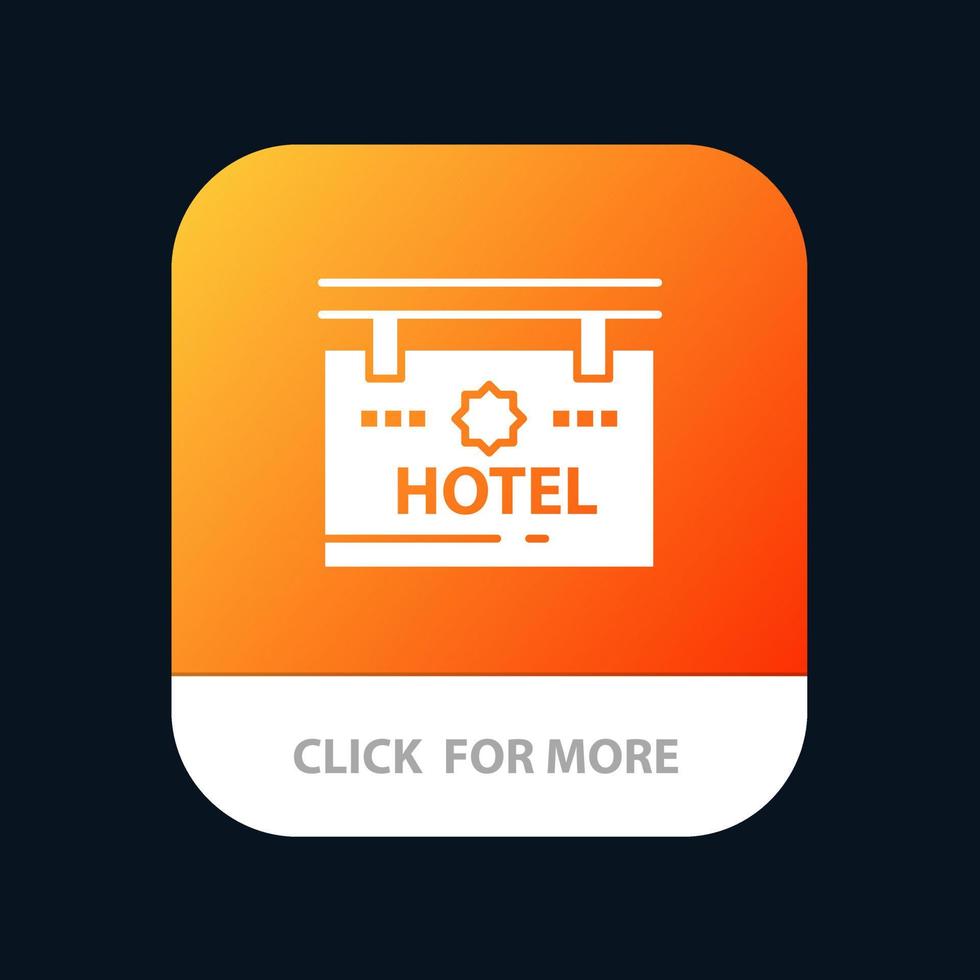 conception d'icône d'application mobile d'emplacement de panneau d'hôtel vecteur