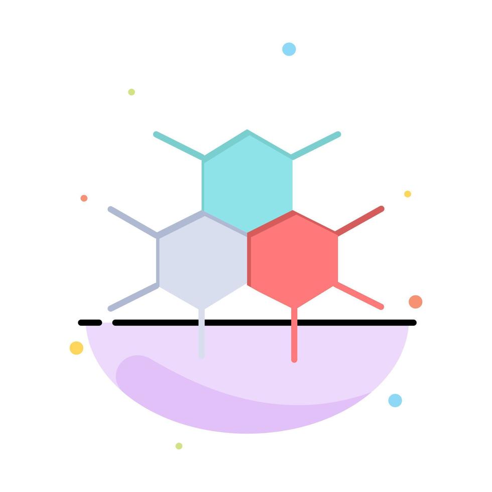 modèle d'icône de couleur plate abstraite de santé médicale de structure moléculaire vecteur