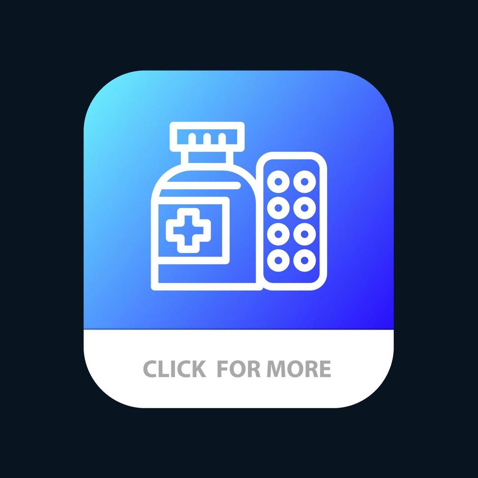 médecine médicale pilules hôpital bouton application mobile version ligne android et ios vecteur