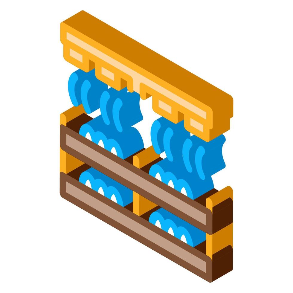 illustration vectorielle d'icône isométrique de chauffage de champignonnière vecteur