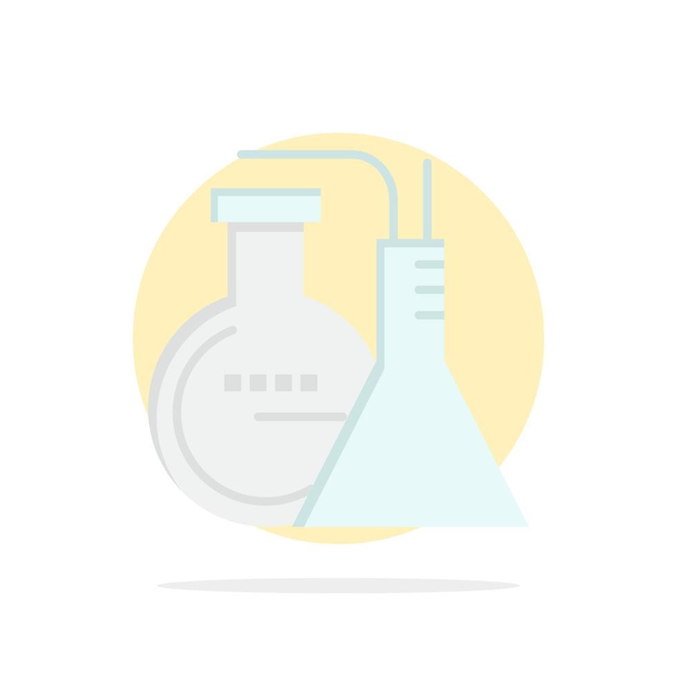 icône de couleur plate de fond de cercle abstrait d'énergie de laboratoire de réaction chimique vecteur