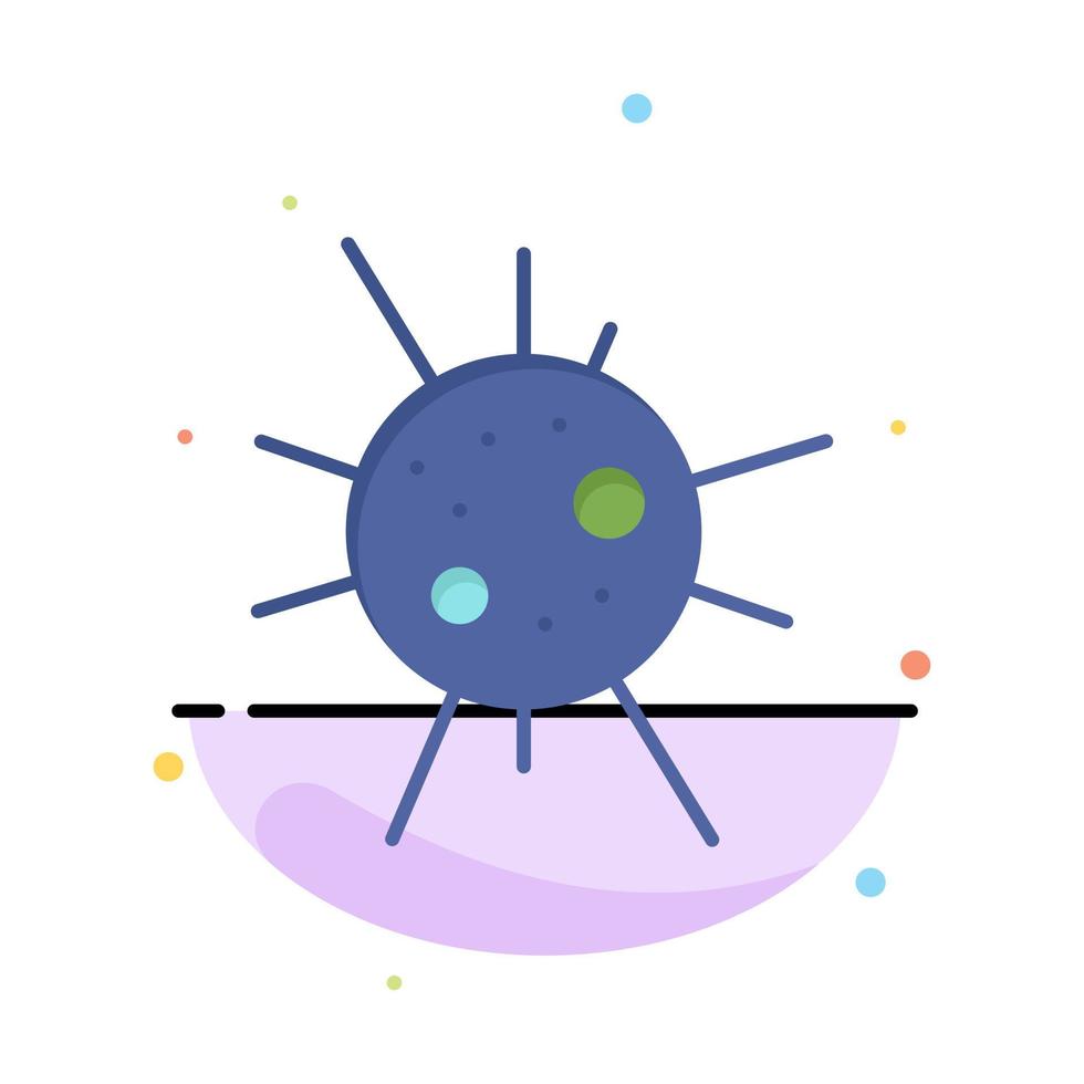 modèle d'icône de couleur plate abstraite du virus de la maladie des bactéries vecteur