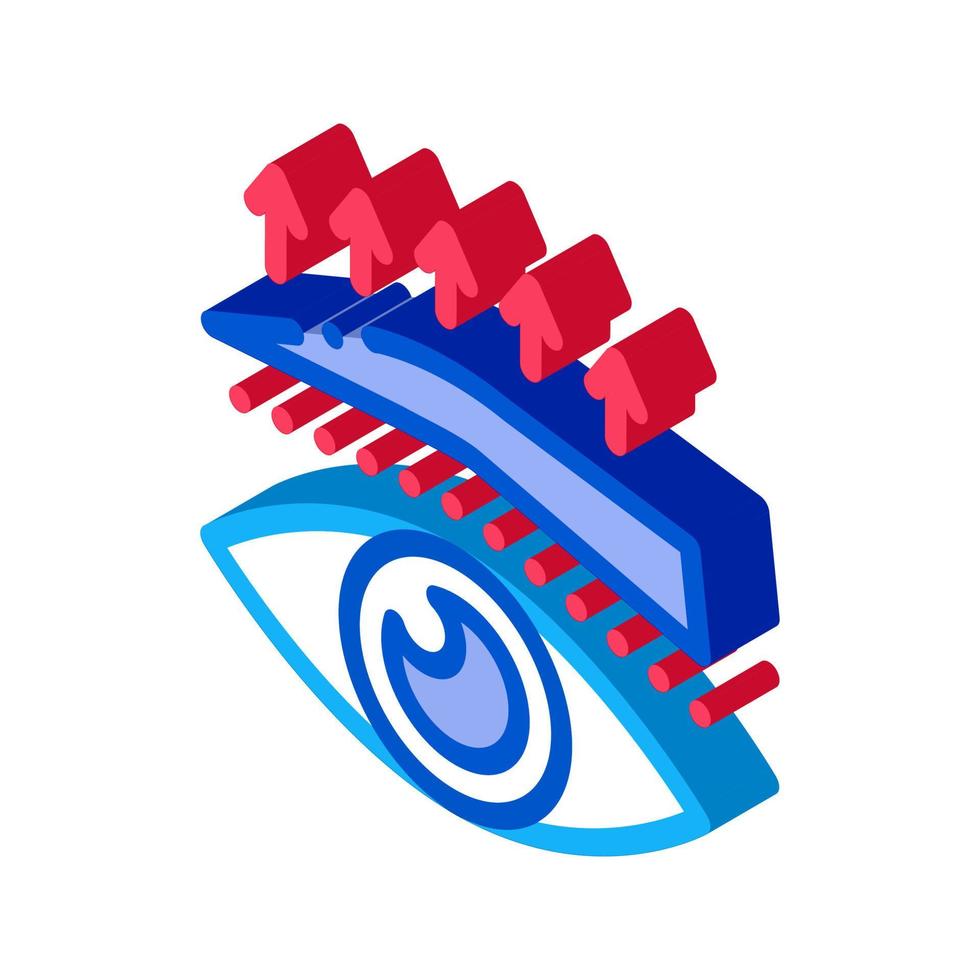 chirurgie des sourcils icône isométrique illustration vectorielle vecteur