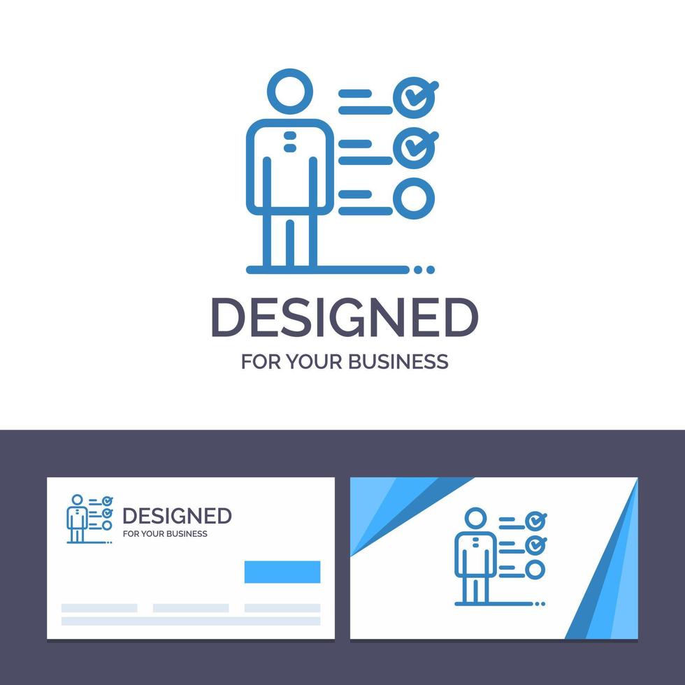 carte de visite créative et modèle de logo compétences professionnelles compétences emplois tue illustration vectorielle de capacité professionnelle vecteur