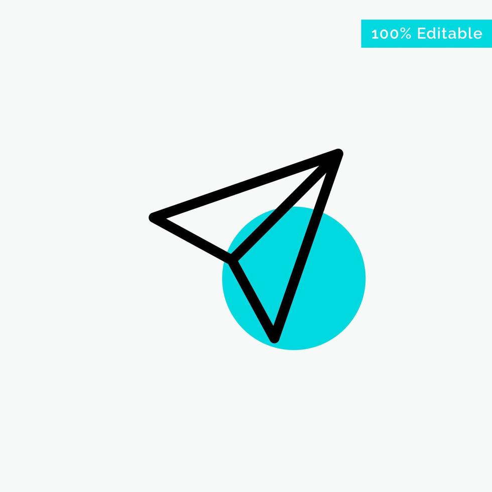ensembles instagram partager l'icône de vecteur de point de cercle de surbrillance turquoise