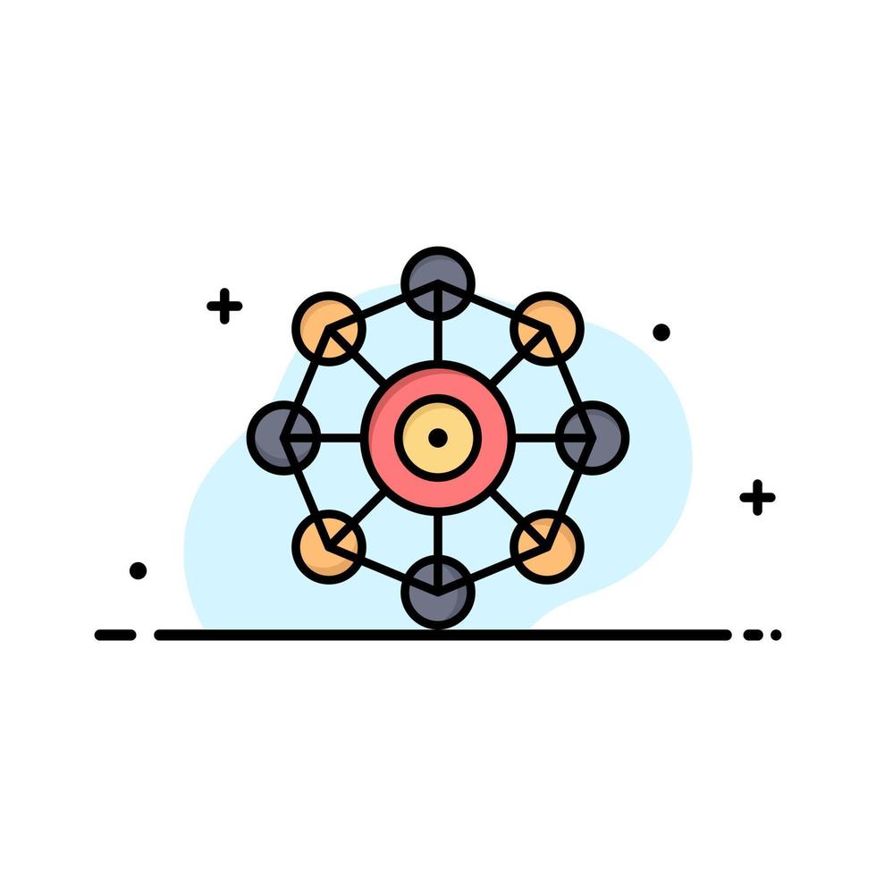 machine d'apprentissage machine learning science entreprise ligne plate remplie icône vecteur modèle de bannière