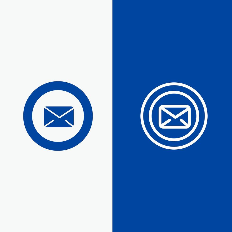 prise en charge des messages de chat saisie de message texte ligne et glyphe icône solide bannière bleue ligne et glyphe icône solide bannière bleue vecteur