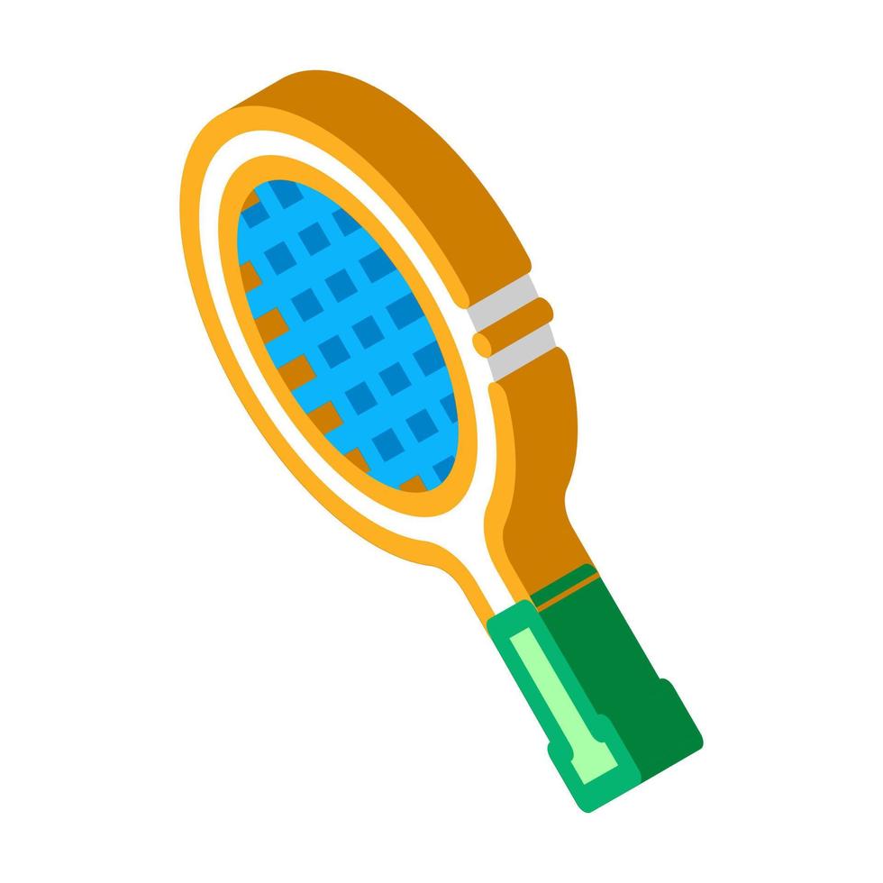illustration vectorielle d'icône isométrique de raquette de tennis vecteur