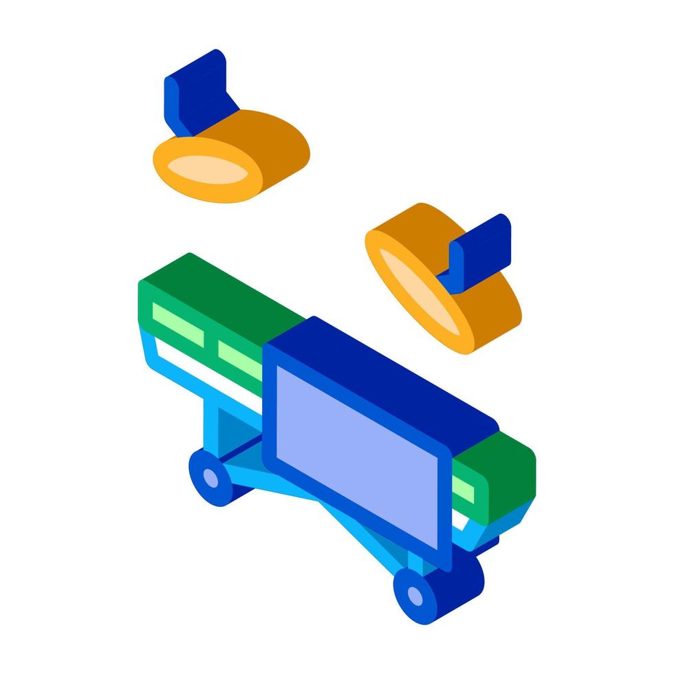 table chirurgicale icône isométrique illustration vectorielle vecteur