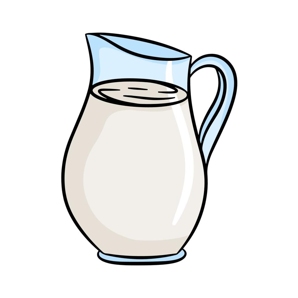 pichet profilé d'illustration vectorielle de lait vecteur
