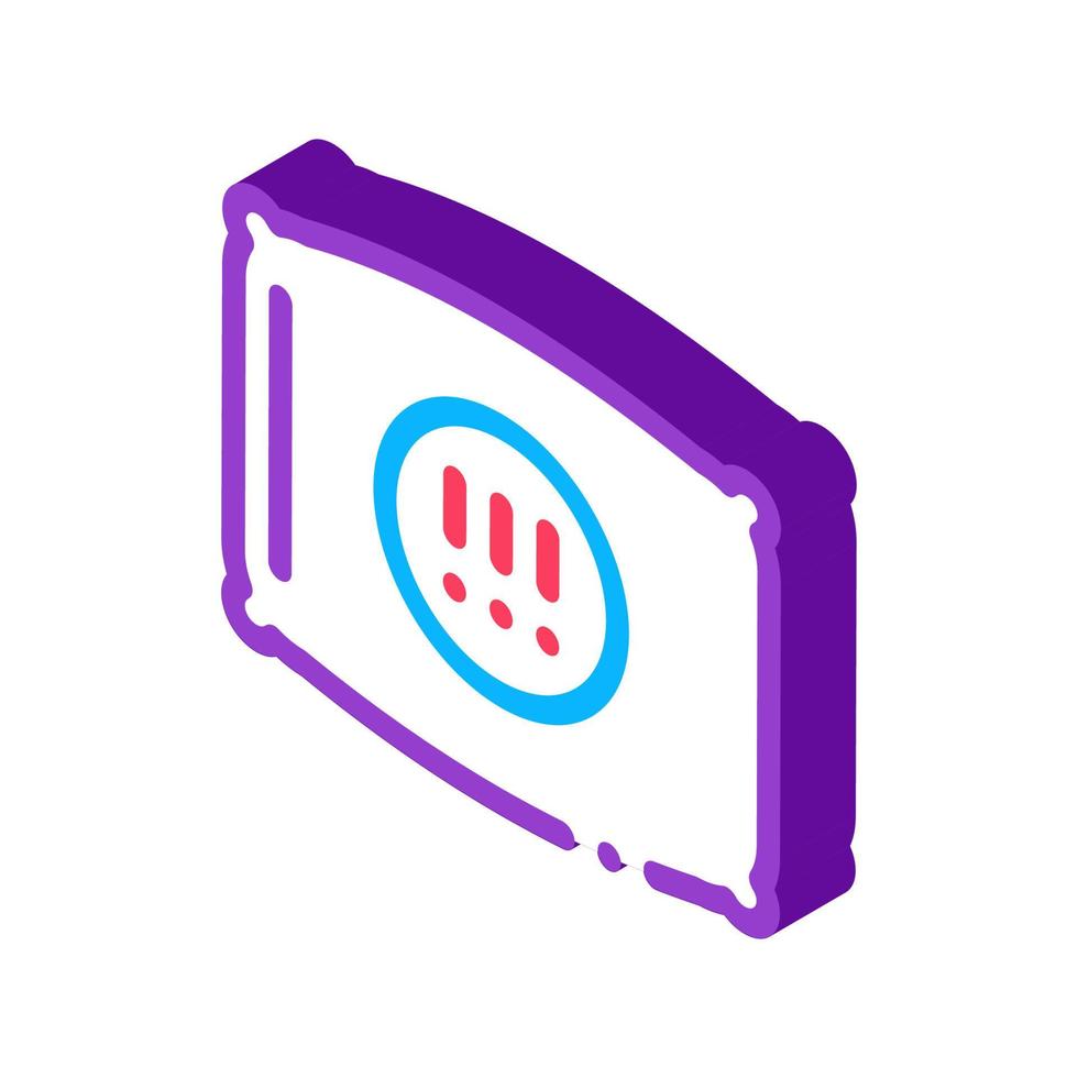 Oreiller points exclamatifs icône isométrique illustration vectorielle vecteur