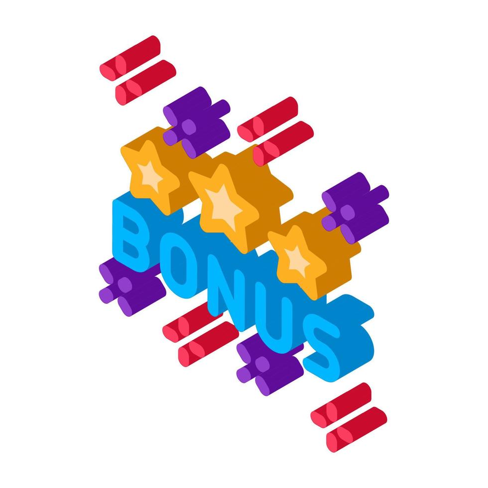 bonus star logo icône isométrique illustration vectorielle vecteur