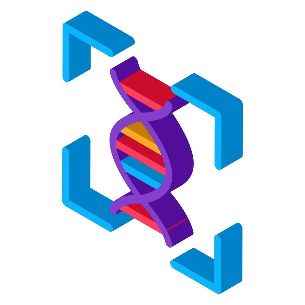 illustration vectorielle d'icône isométrique de test d'adn humain vecteur