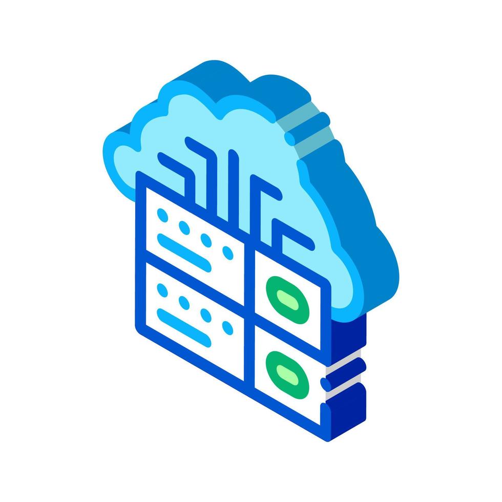 voip cloud système numérique icône isométrique illustration vectorielle vecteur