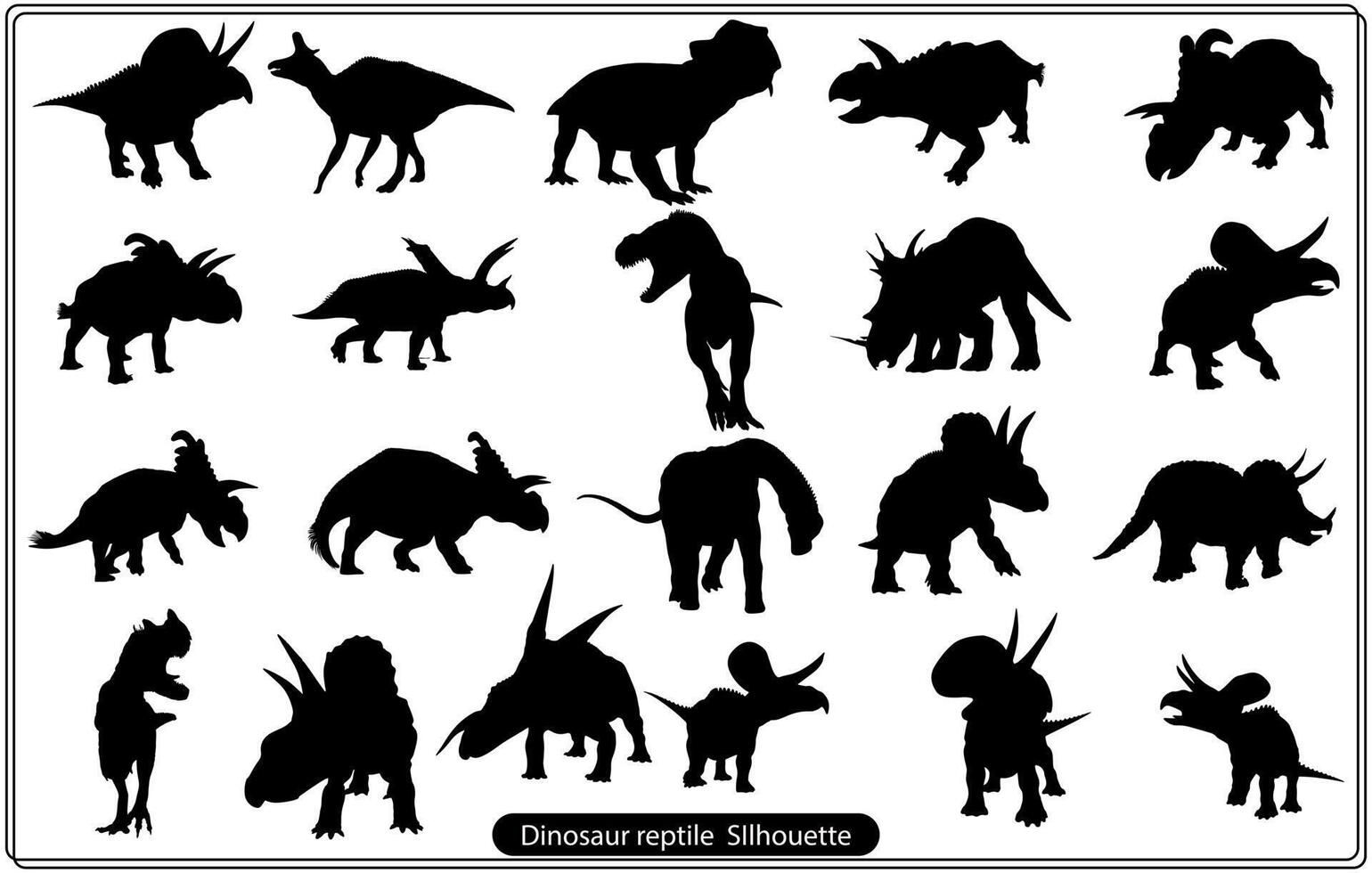 dinosaure reptile silhouette gratuit vecteur