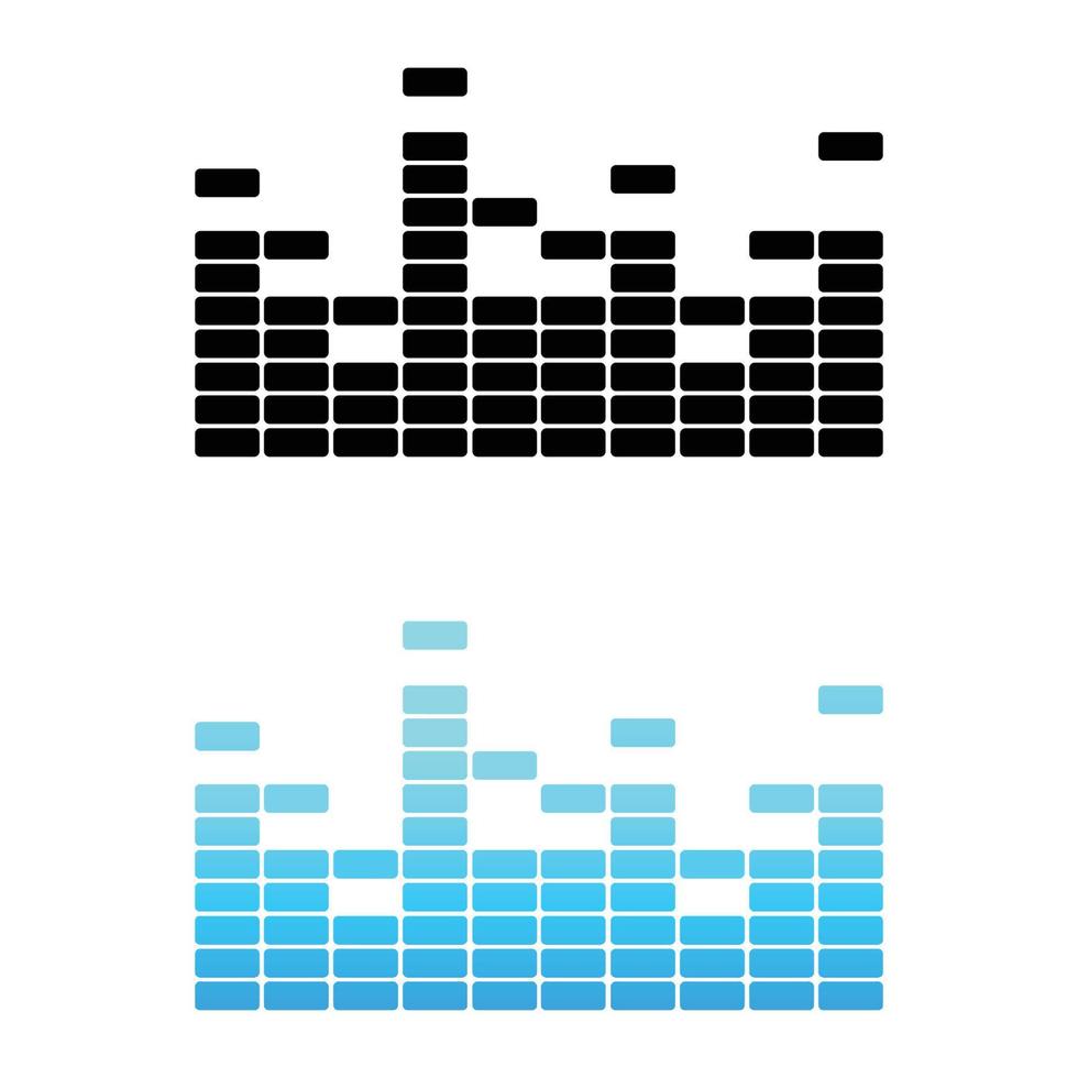 égaliseur numérique sur fond blanc. illustration vectorielle vecteur