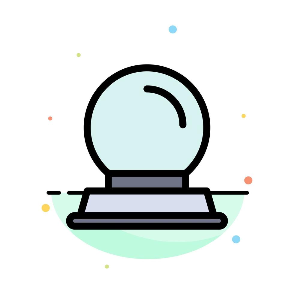 modèle d'icône de couleur plate abstraite de boule magique de décoration de support en verre vecteur