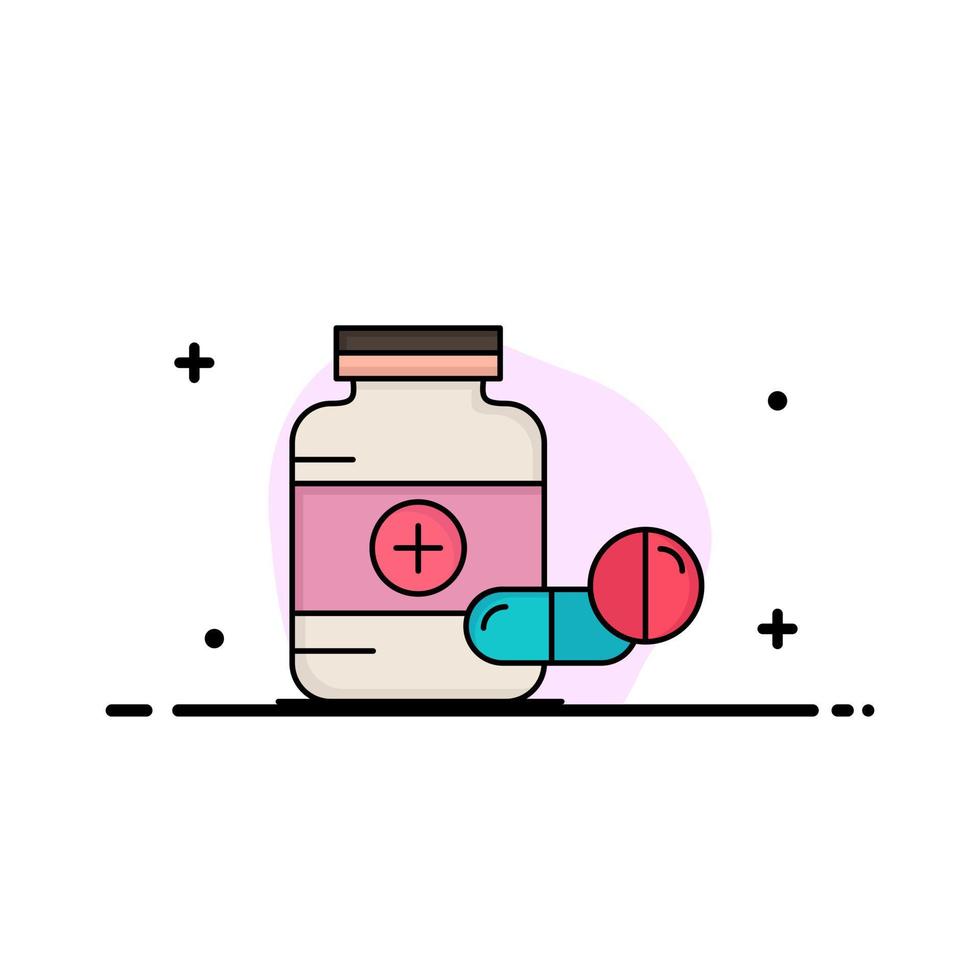 médecine pilule capsule médicaments comprimé plat couleur icône vecteur