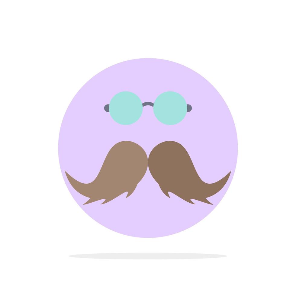 moustache hipster movember mâle hommes plat couleur icône vecteur
