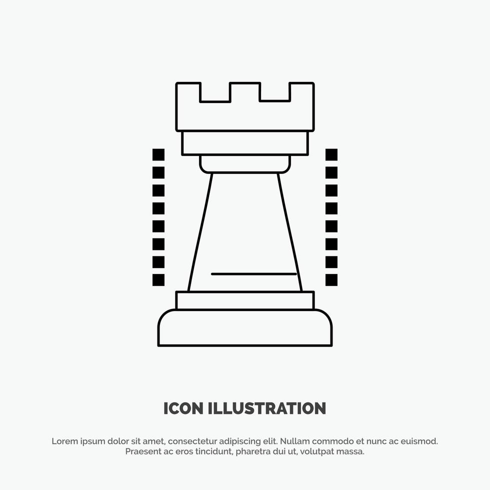 jeux de divertissement icône de ligne vectorielle sport roi vecteur